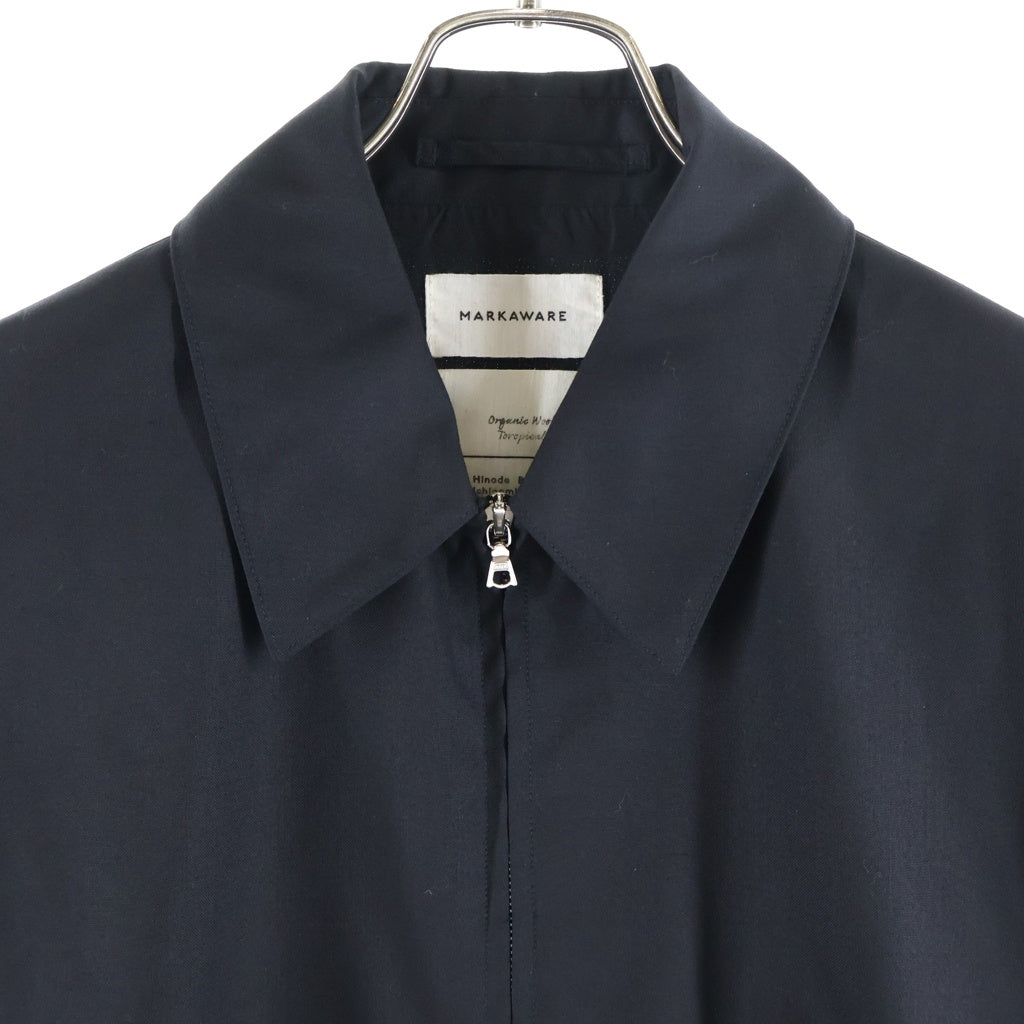 MARKAWARE(マーカウェア) 23SS WIDE SPORTS JACKET オーガニックトロピカルウール ワイドスポーツ ジップアップ ジャケット ブラック A23A-07BL01C