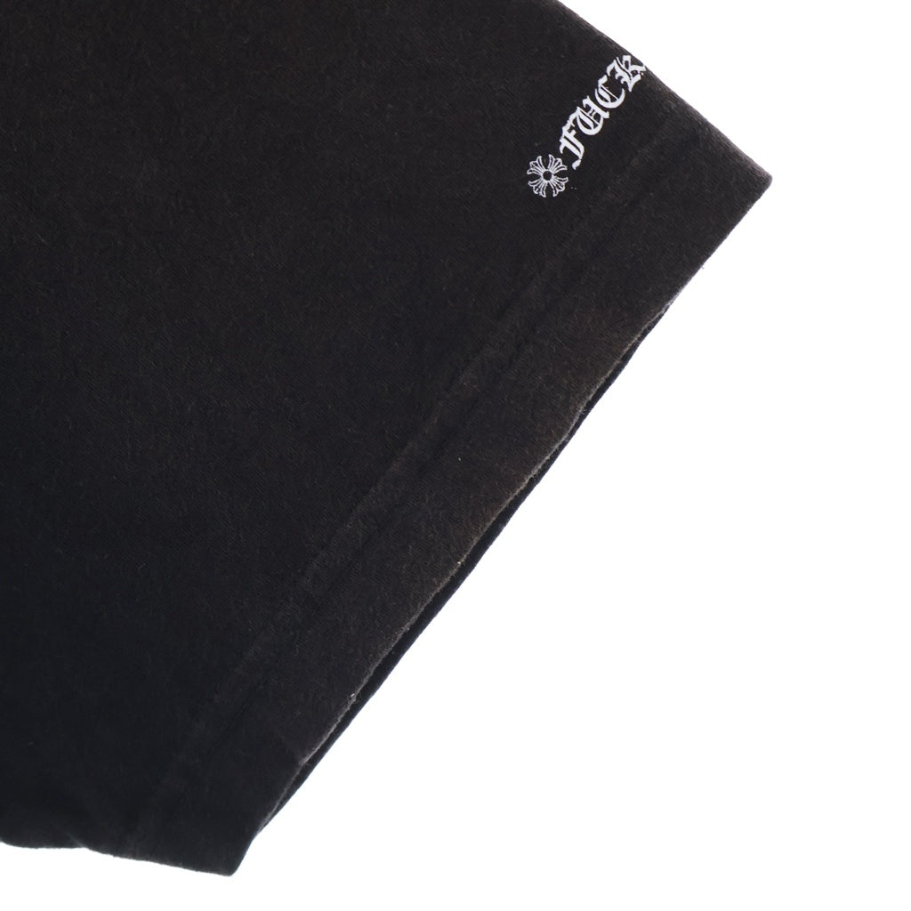 CHROME HEARTS(クロムハーツ) BACK SCROLL LABEL S/S TEE バックスクロールラベル ロゴプリント ポケット クルーネック 半袖Tシャツ カットソー ブラック