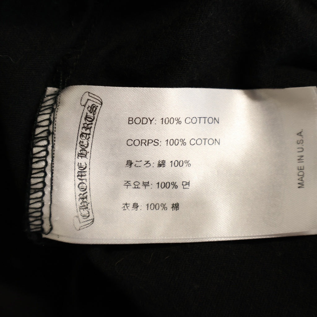 CHROME HEARTS(クロムハーツ) BACK SCROLL LABEL S/S TEE バックスクロールラベル ロゴプリント ポケット クルーネック 半袖Tシャツ カットソー ブラック