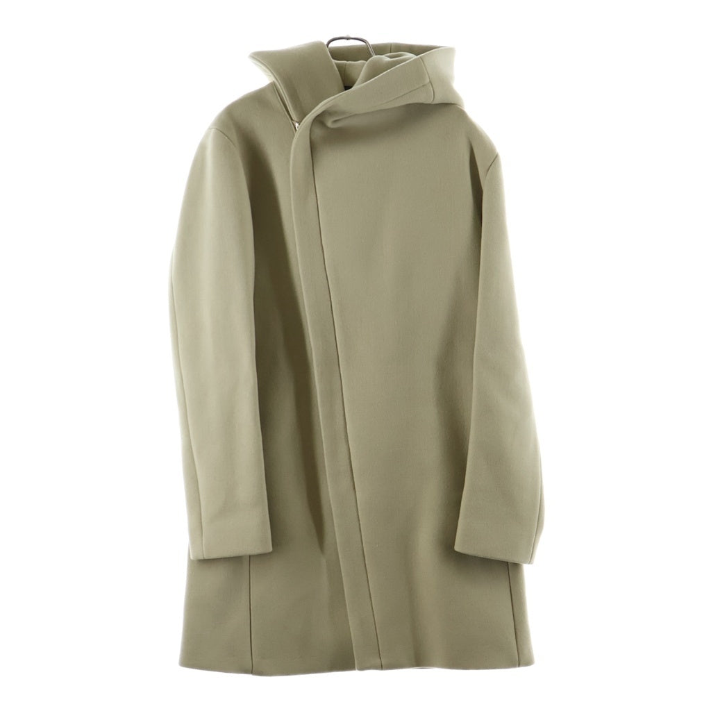 jun hashimoto(ジュンハシモト) 17AW WRAP COAT ウール ラップ フーデッドコート カーキ 1011720001
