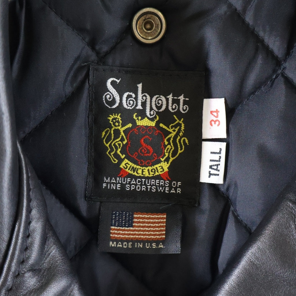 SCHOTT(ショット) 613UST ONE STAR DOUBLE RIDERS JACKET ワンスター ダブルライダースジャケット ブラック 7164