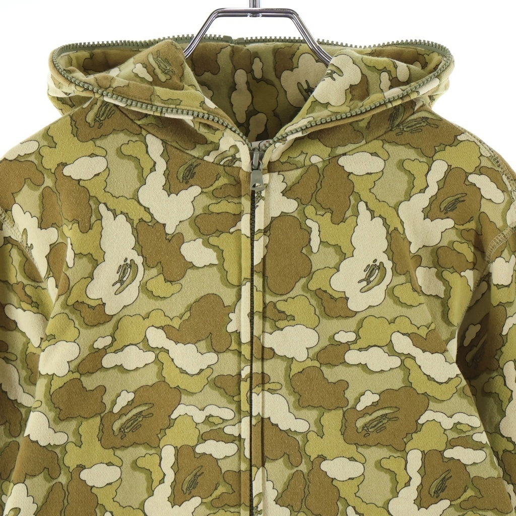 A BATHING APE(アベイシングエイプ) 90S 初期タグ カモ柄 フルジップアップパーカー フーディー イエロー
