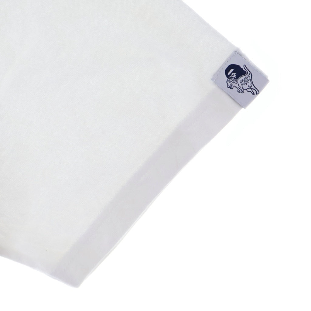 A BATHING APE(アベイシングエイプ) ×COACH COLLEGE TEE コーチ カレッジロゴプリント クルーネック半袖Tシャツ カットソー ホワイト 001CSH731902C