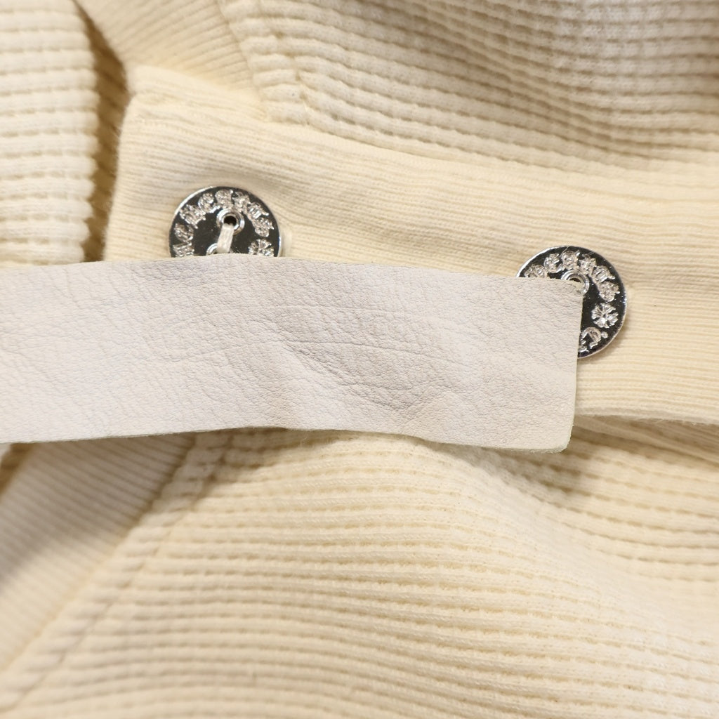 CHROME HEARTS(クロムハーツ) Y NOT WAFFLE KNIT CH EMBROIDERED HENRY NECK S/S TEE CH刺繍 ワッフルニット ヘンリーネック 半袖Tシャツ カットソー ベージュ