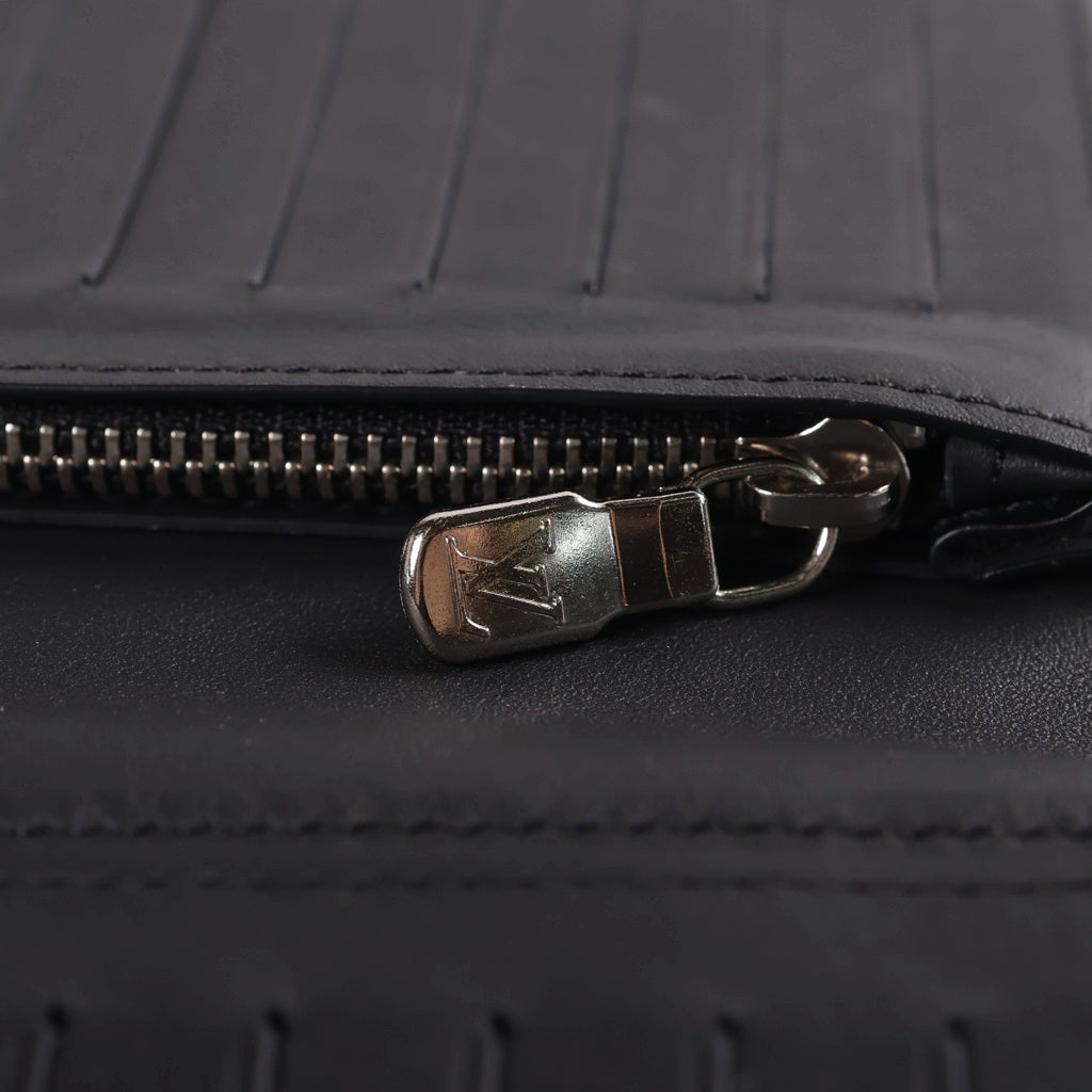 LOUIS VUITTON(ルイヴィトン) ポルトフォイユ ブラザ NM レザーウォレット 二つ折り財布 ブルー/イエロー M81440 RFID レディース