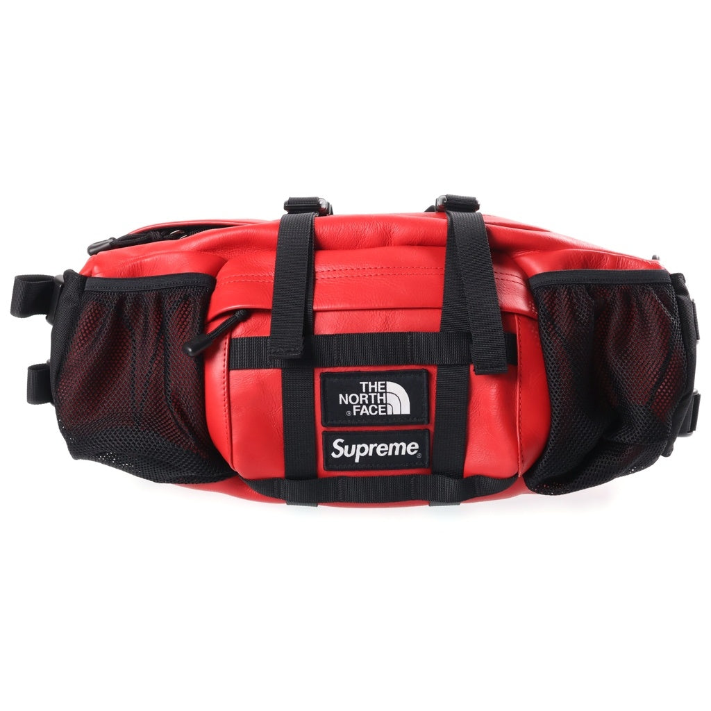 SUPREME(シュプリーム) 18AW ×THE NORTH FACE Leather Mountain Waist Bag ザノースフェイス レザーマウンテン ウエストバッグ レッド NF0A3VJA