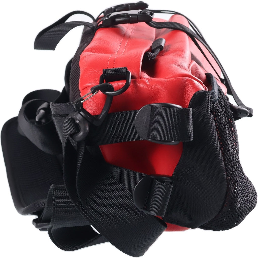 SUPREME(シュプリーム) 18AW ×THE NORTH FACE Leather Mountain Waist Bag ザノースフェイス レザーマウンテン ウエストバッグ レッド NF0A3VJA