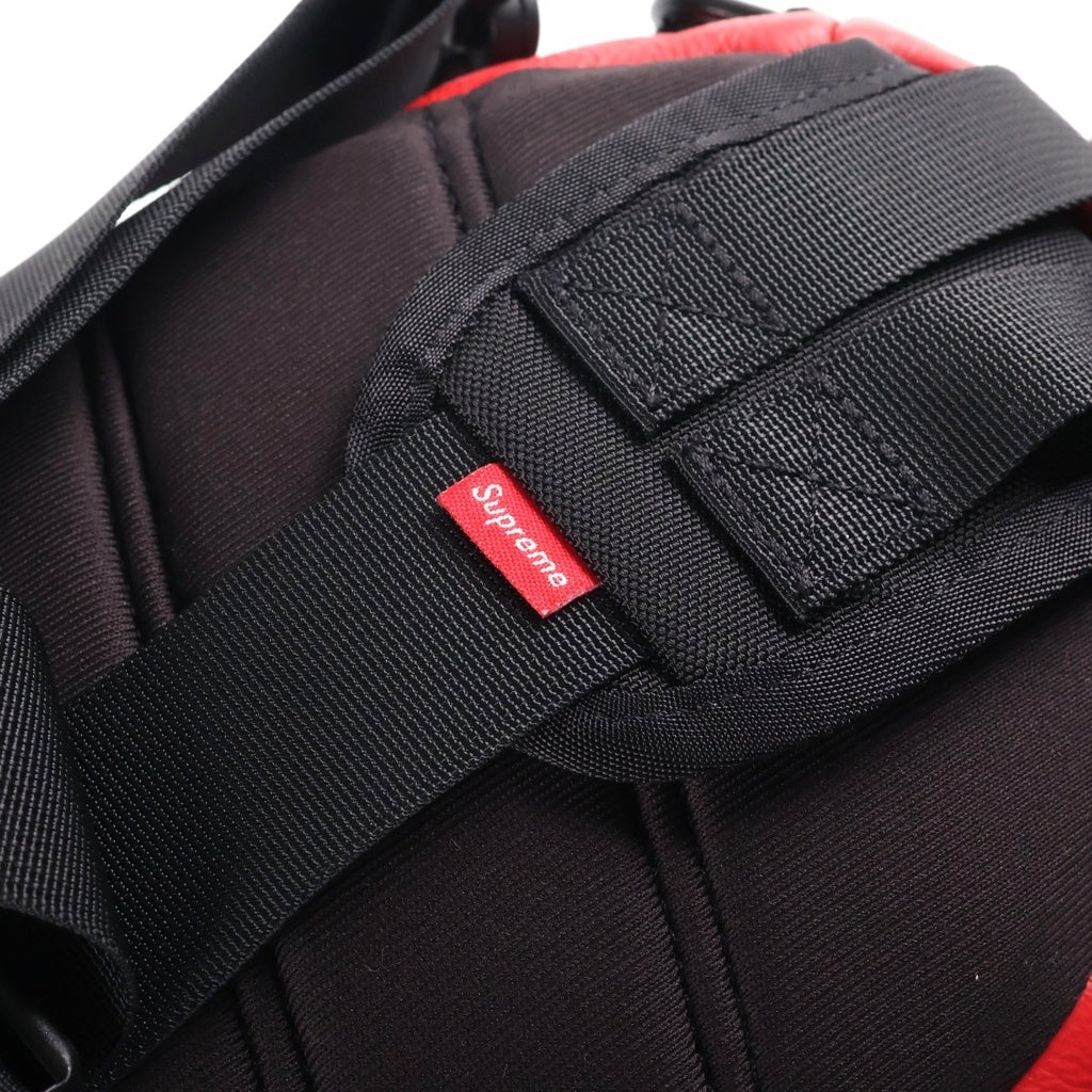 SUPREME(シュプリーム) 18AW ×THE NORTH FACE Leather Mountain Waist Bag ザノースフェイス レザーマウンテン ウエストバッグ レッド NF0A3VJA