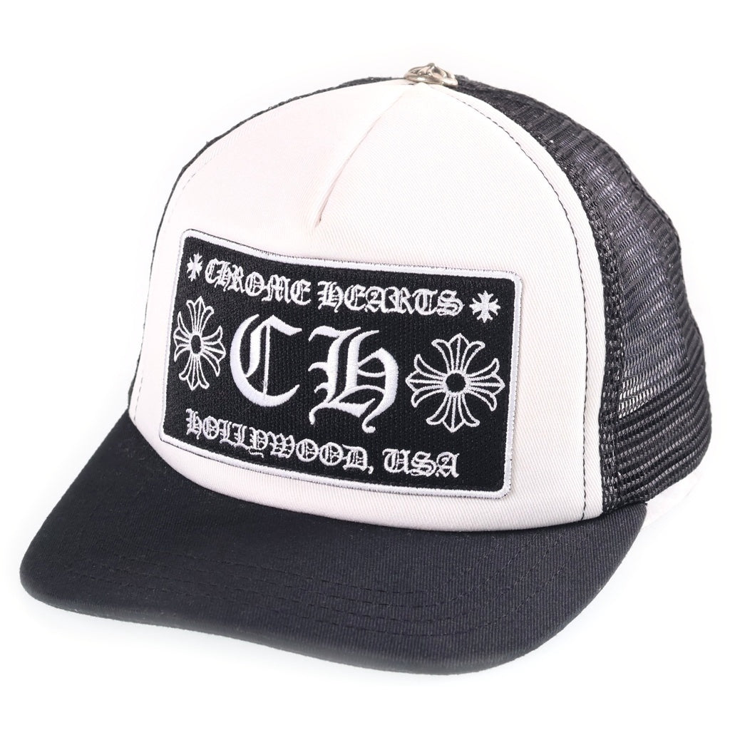 CHROME HEARTS(クロムハーツ) TRUCKER CAP トラッカーキャップ CHパッチクロスボール付メッシュキャップ 帽子 ブラック/ホワイト 2238-304-3326