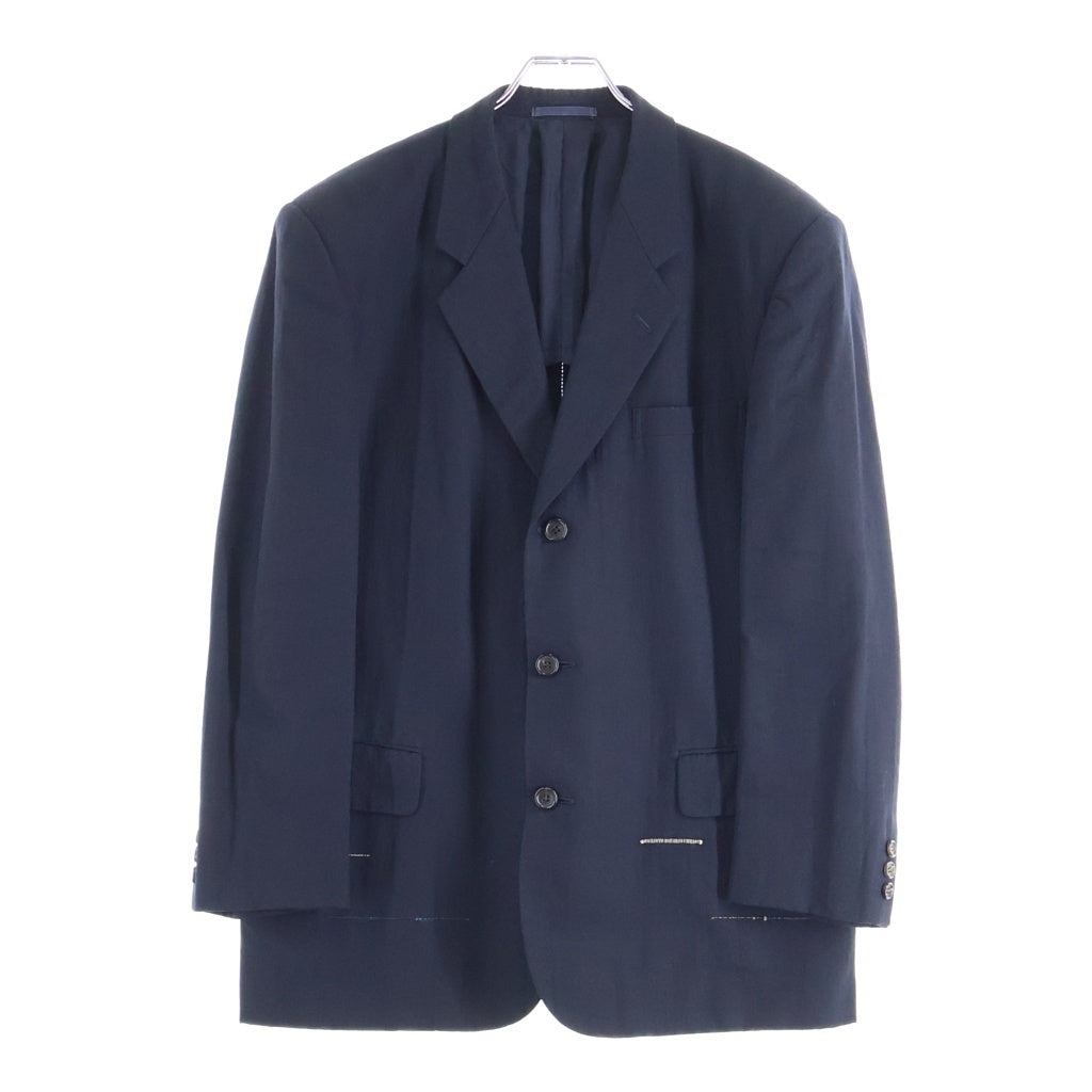 COMME des GARCONS HOMME(コムデギャルソンオム) 95SS AD1994 田中オム ステッチデザイン ウール3B テーラードジャケット ブラック HJ-10001M