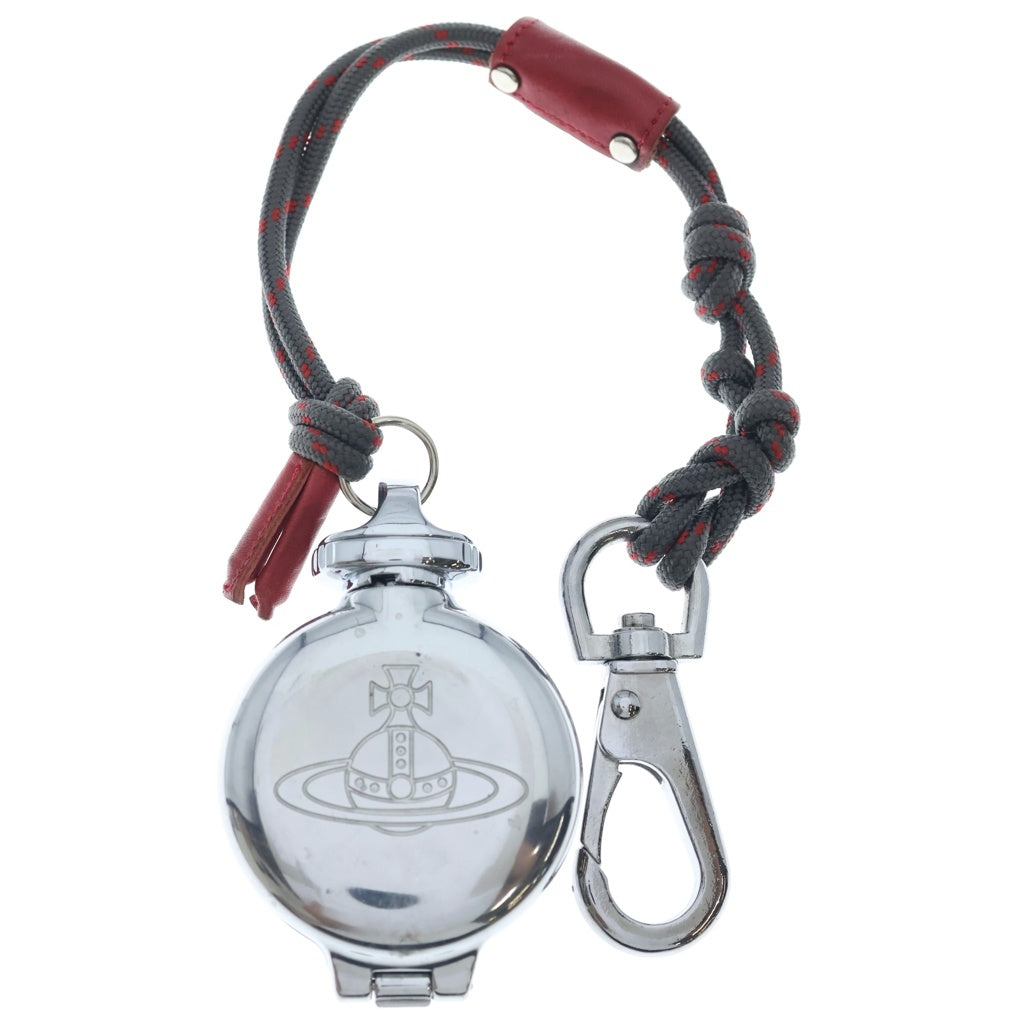 Vivienne Westwood(ヴィヴィアンウエストウッド) MOBILE ASHTRAY ラインオーブ刻印 パラコードストラップ モバイルアッシュトレイ 携帯灰皿 シルバー 8209000KU