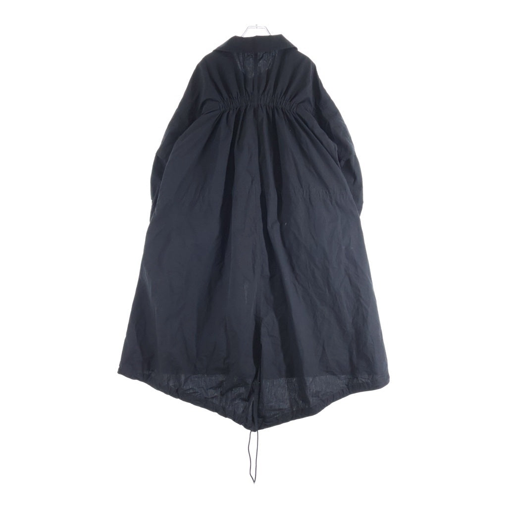 YOHJI YAMAMOTO REGULATION(ヨウジヤマモト レギュレーション) 25SS WATER REPELLENT WEATHER R-MODS COAT ウォーターリペレントウェザー モッズコート ジャケット ブラック FT-C92-300