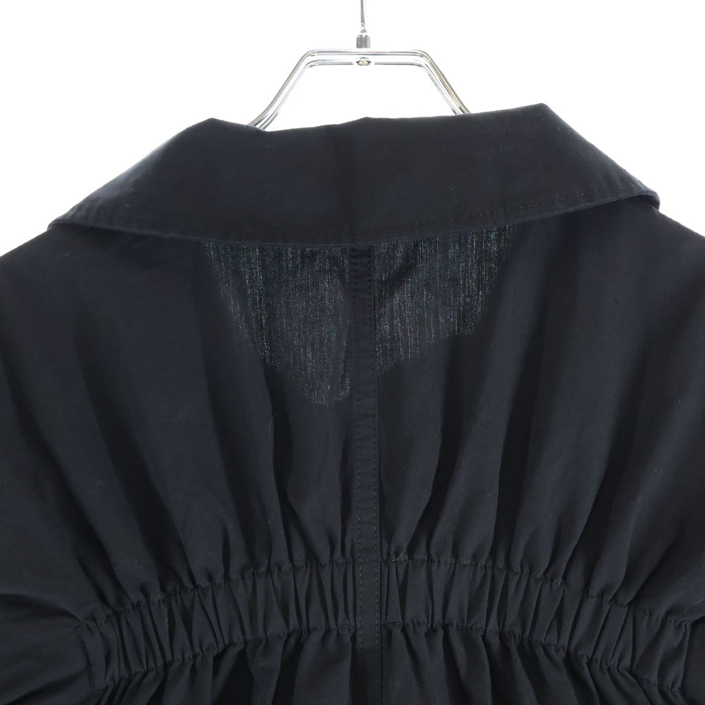 YOHJI YAMAMOTO REGULATION(ヨウジヤマモト レギュレーション) 25SS WATER REPELLENT WEATHER R-MODS COAT ウォーターリペレントウェザー モッズコート ジャケット ブラック FT-C92-300