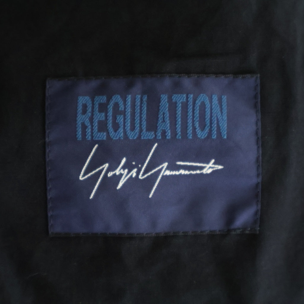 YOHJI YAMAMOTO REGULATION(ヨウジヤマモト レギュレーション) 25SS WATER REPELLENT WEATHER R-MODS COAT ウォーターリペレントウェザー モッズコート ジャケット ブラック FT-C92-300
