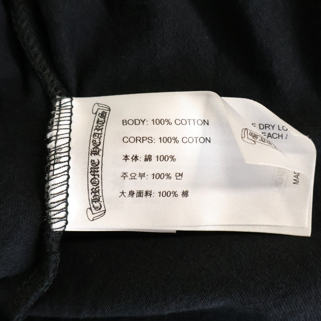 CHROME HEARTS(クロムハーツ) CH SCROLL LOGO L/S TEE スクロールロゴ アームプリント クルーネック長袖Tシャツ カットソー ブラック