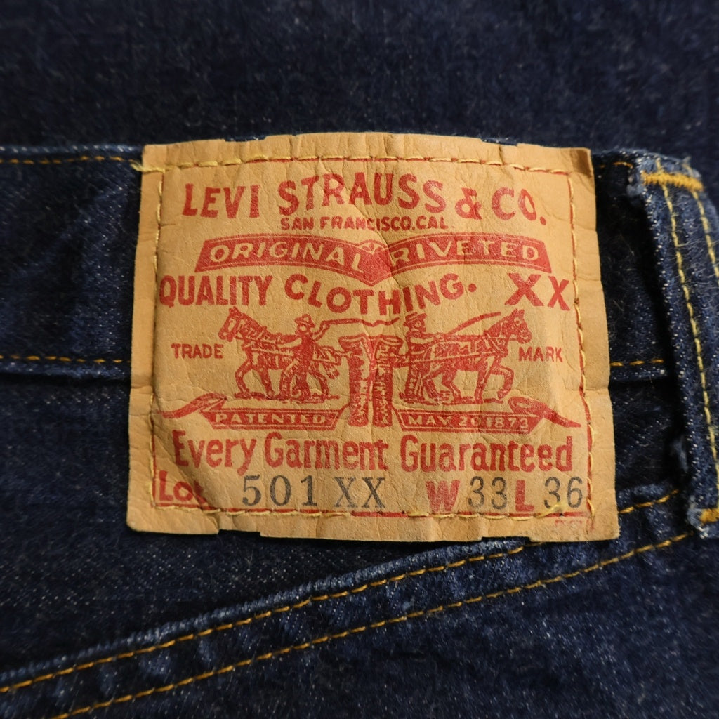 Levi's(リーバイス) 90S VINTAGE 501XX 復刻 USA製 BIGE ボタン裏555 バレンシア工場 ストレートデニムパンツ インディゴ 501-0003