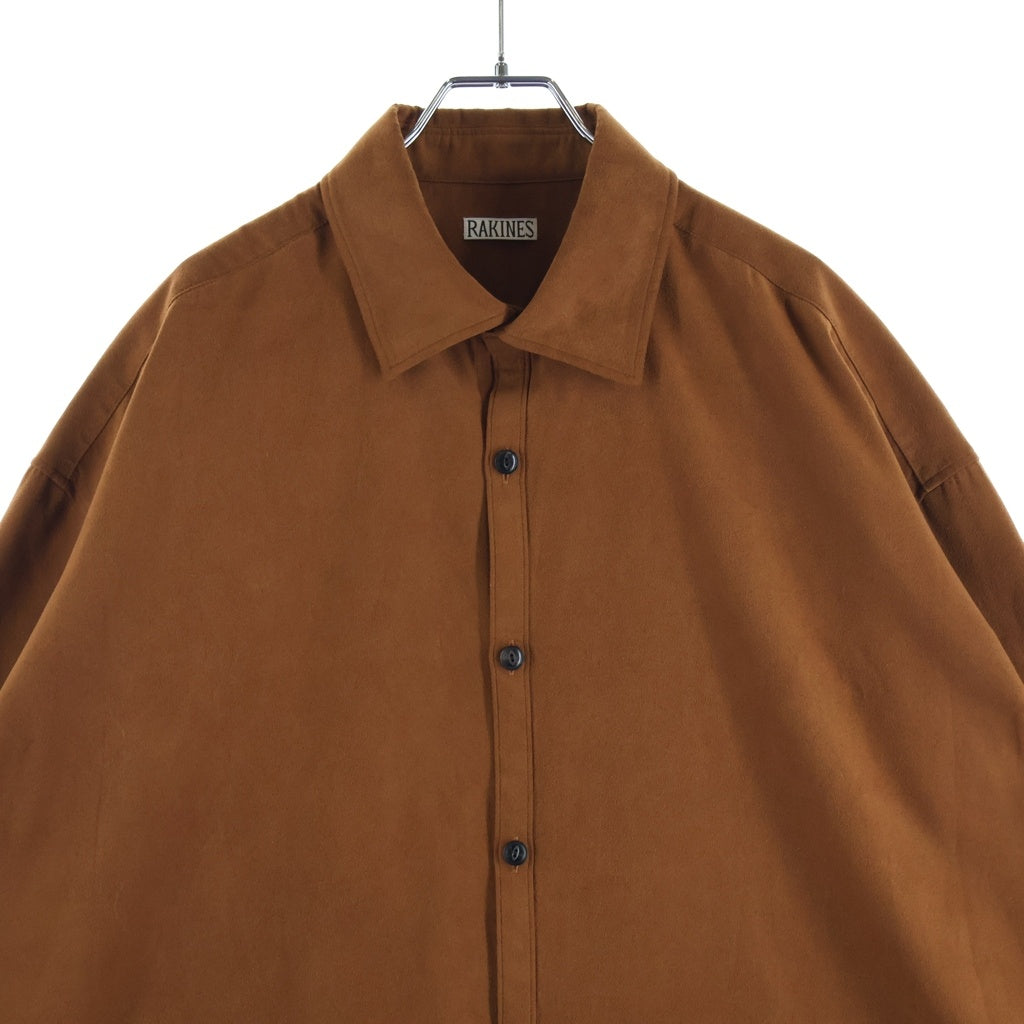 RAKINES(ラキネス) MICRO LIGHT SUEDE マイクロライトスウェード 長袖シャツ ブラウン 09S23SS166S