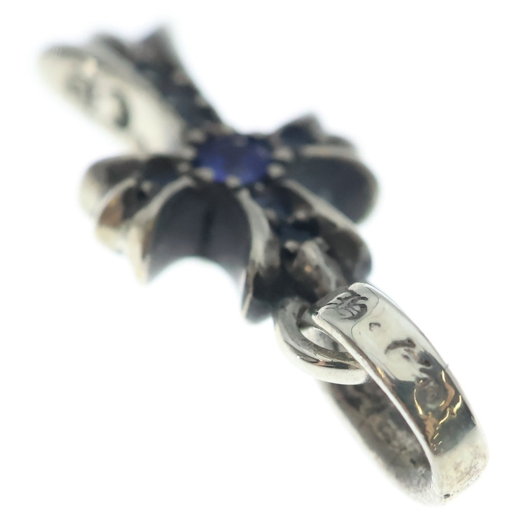 CHROME HEARTS(クロムハーツ) CRS BBYFAT P SAP ベイビーファットクロス PAVE ブルーサファイア ペンダントトップ シルバー BCA236