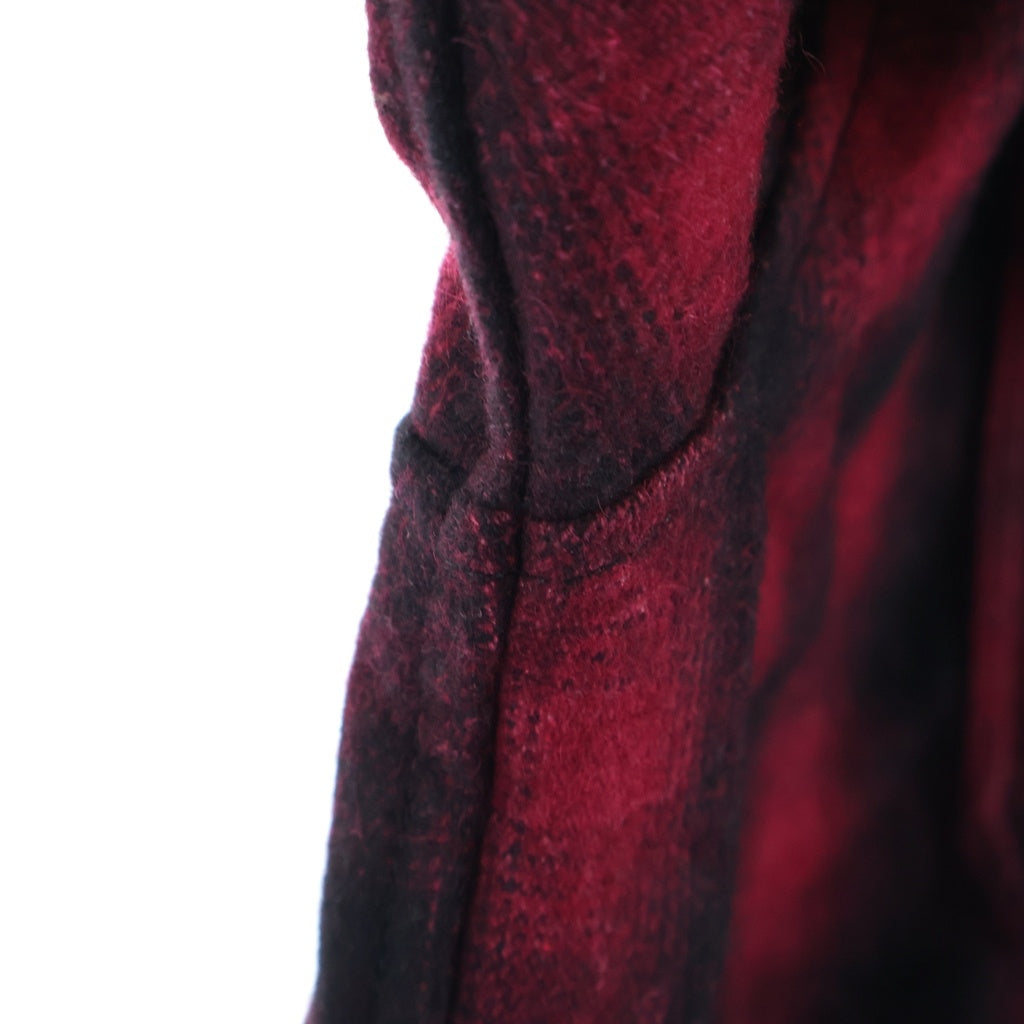 MAYO(メイヨー) 24AW WOOL EMBROIDERY CHECK SHIRT JACKET ウール チェック柄 エンブロイダリー 長袖シャツジャケット レッド 24MY-SSHJK01