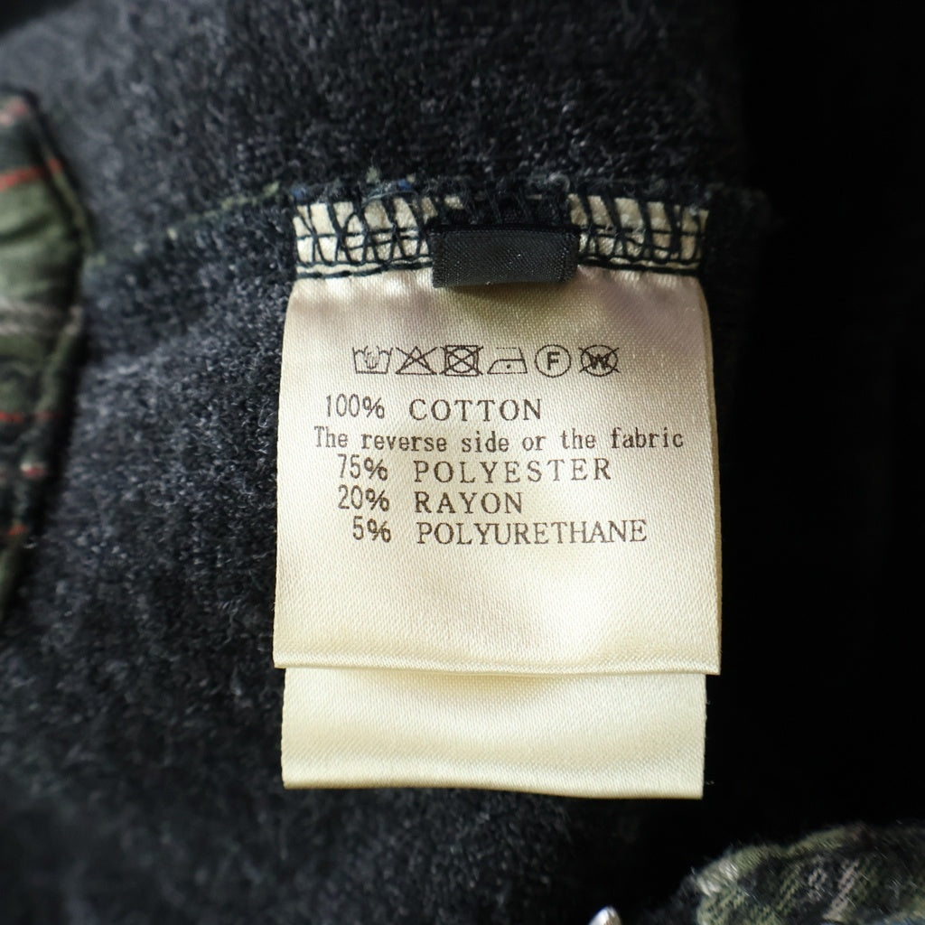A.F ARTEFACT(エーエフアーティファクト) 25AW NEEDLE PUNCH PLAID FABRIC ZIPPER ニードルパンチ プレイド ファブリック コットン チェック柄 ジップアップフーディ グリーン