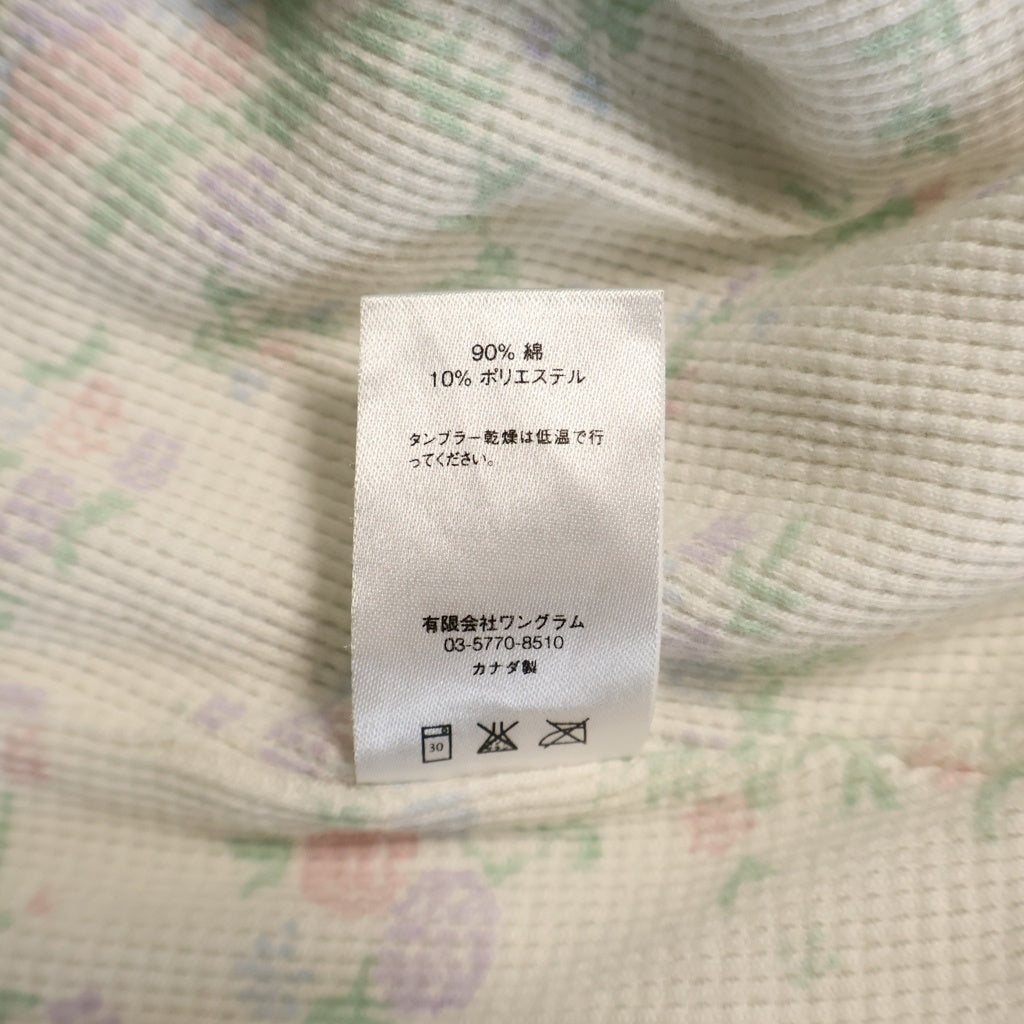 SUPREME(シュプリーム) 16AW Small Box Thermal Zip Up Sweat スモールボックスロゴ 裏地花柄サーマル ジップアップ フーデッド スウェットパーカー グレー