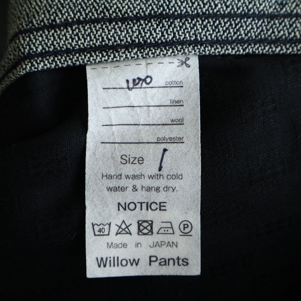 NO BRAND(ノーブランド) WILLOW PANTS ウィローパンツ 25SS P-020 BROKEN DENIM ボタンフライ ペインターデニムショーツ ハーフパンツ インディゴ