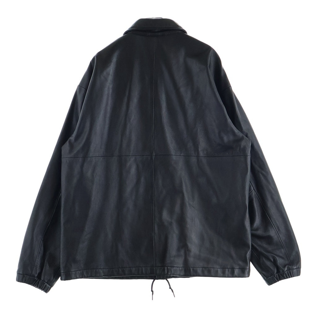 H BEAUTY&YOUTH(エイチ ビューティーアンドユース) ラムレザーコーチジャケット ブラック 1225-199-0017