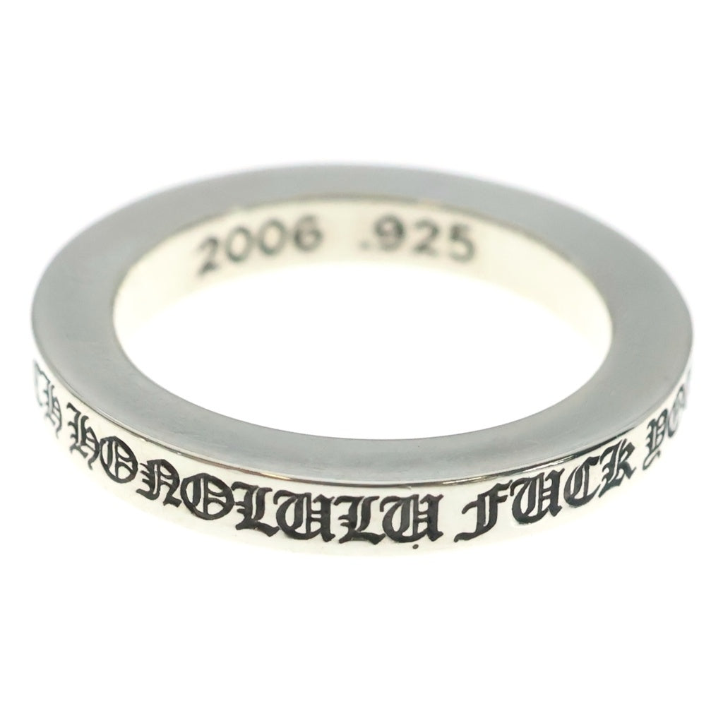 CHROME HEARTS(クロムハーツ) 3mm SPACER FUCKYOU ホノルル限定 3mmスペーサーファックユー シルバーリング シルバー