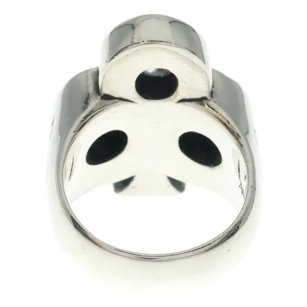 Antidote BUYERS CLUB(アンチドートバイヤーズクラブ) ENGRAVED CLUB RING WITH STONE クローバーモチーフ ストーン付リング 指輪 シルバー RX-708