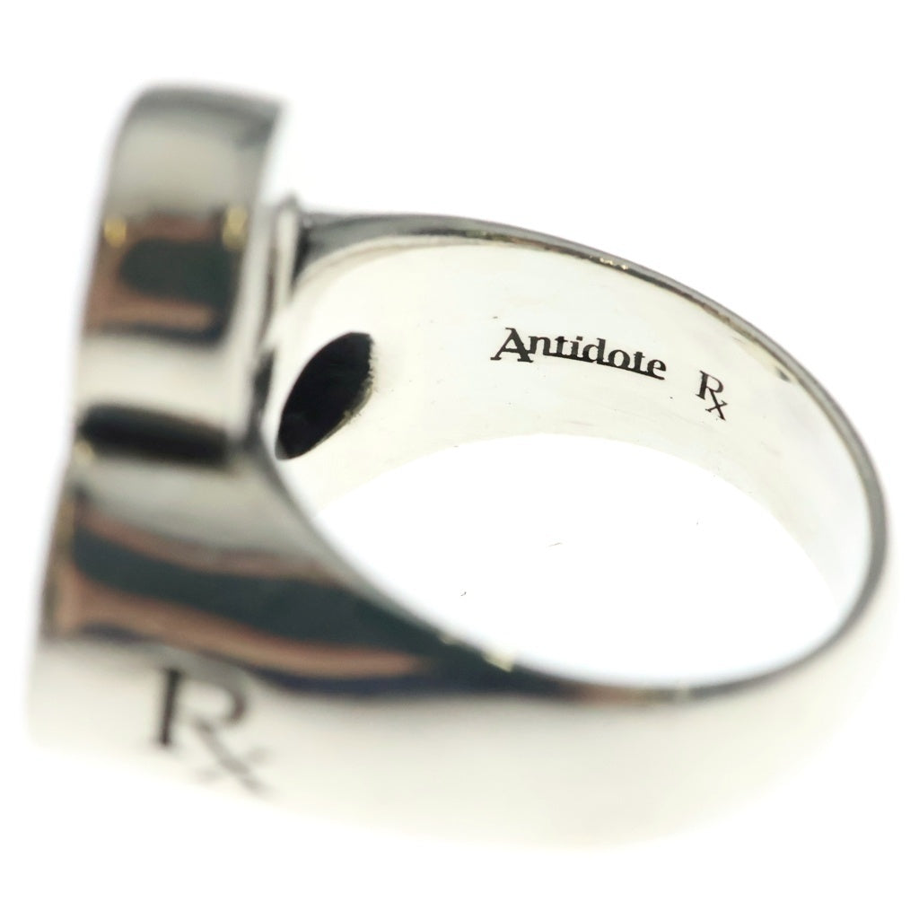 Antidote BUYERS CLUB(アンチドートバイヤーズクラブ) ENGRAVED CLUB RING WITH STONE クローバーモチーフ ストーン付リング 指輪 シルバー RX-708