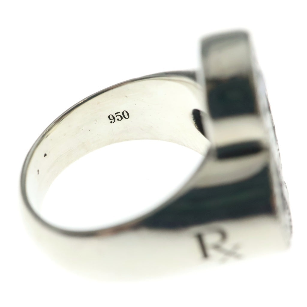 Antidote BUYERS CLUB(アンチドートバイヤーズクラブ) ENGRAVED CLUB RING WITH STONE クローバーモチーフ ストーン付リング 指輪 シルバー RX-708