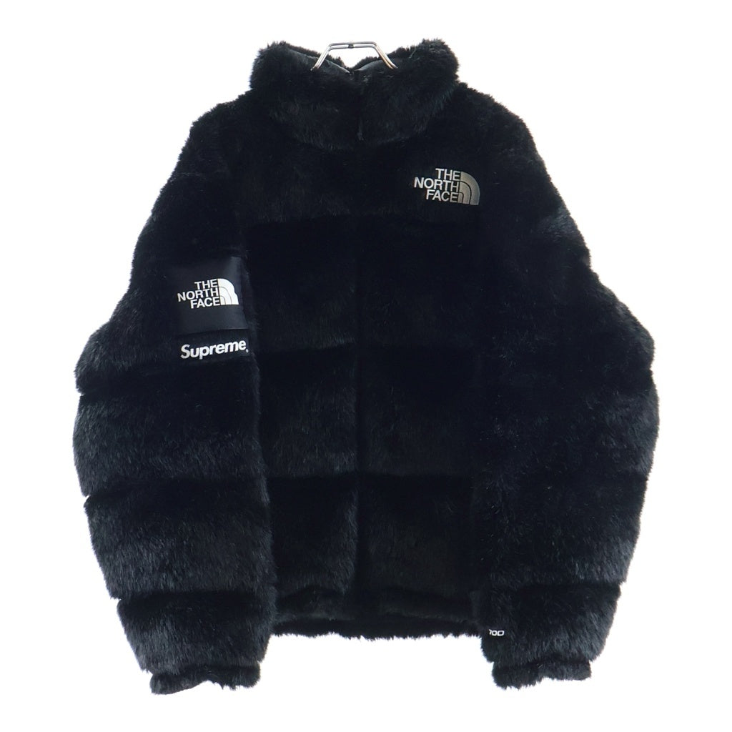 SUPREME(シュプリーム) 20AW Faux Fur Nuptse Jacket ノースフェイス ロゴエンブロイダリー ファー ヌプシ ダウンジャケット ブラック ND92001I