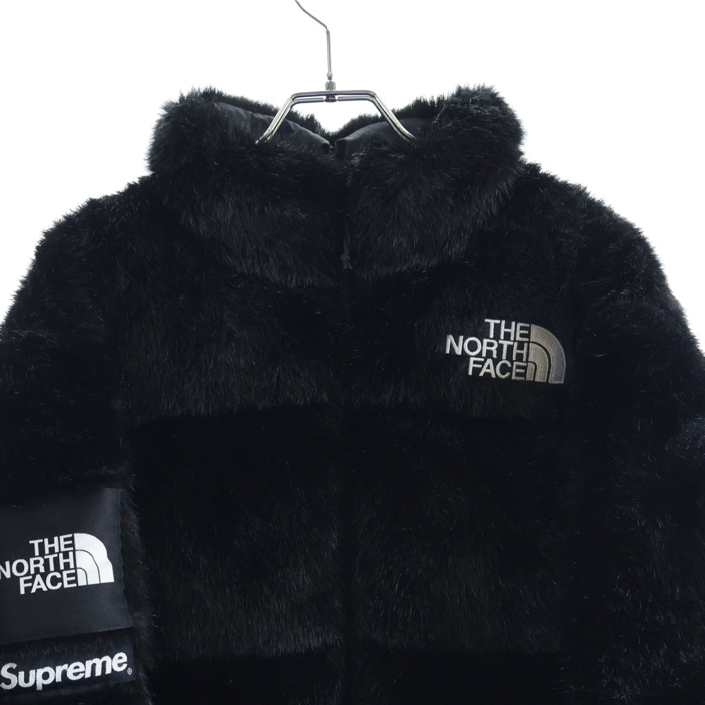 SUPREME(シュプリーム) 20AW Faux Fur Nuptse Jacket ノースフェイス ロゴエンブロイダリー ファー ヌプシ ダウンジャケット ブラック ND92001I