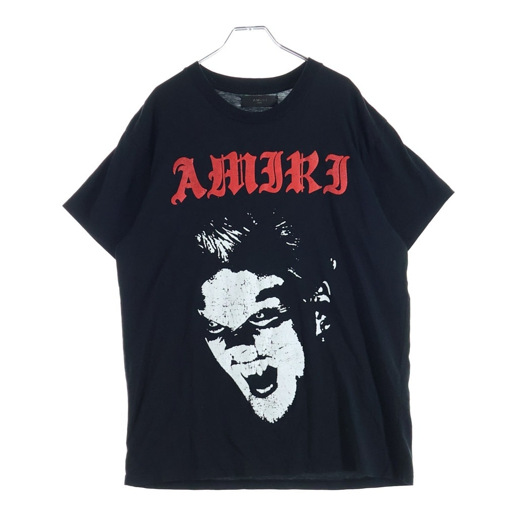 AMIRI(アミリ) 18AW THE LOSTBOYS USA製 フェイスロゴ ロストボーイコットン クルーネックTシャツ 半袖 カットソーブラック