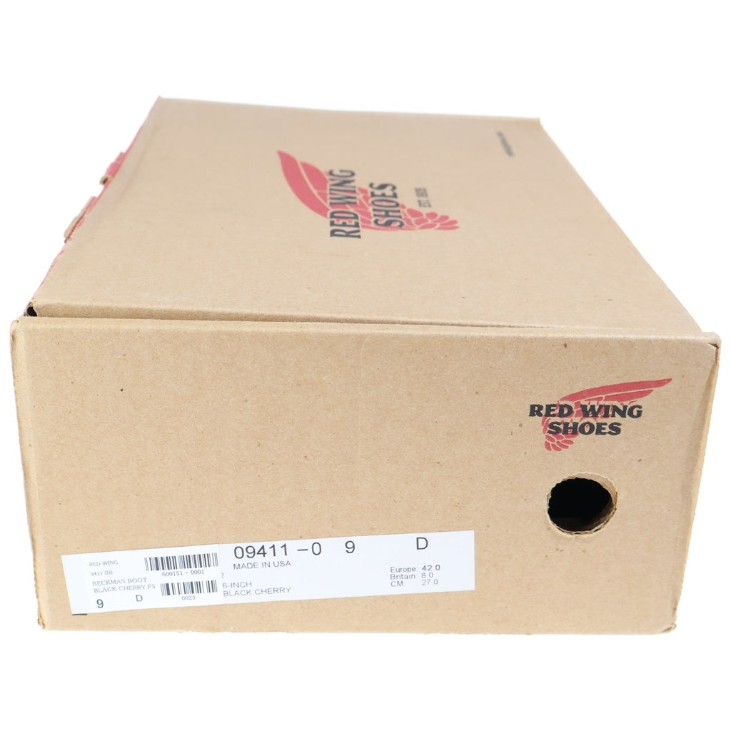 RED WING(レッド ウイング) BECKMAN BOOT ベックマン レザー レーズアップ ハーフソール ワークブーツ シューズ ワインレッド US9/27cm 9411
