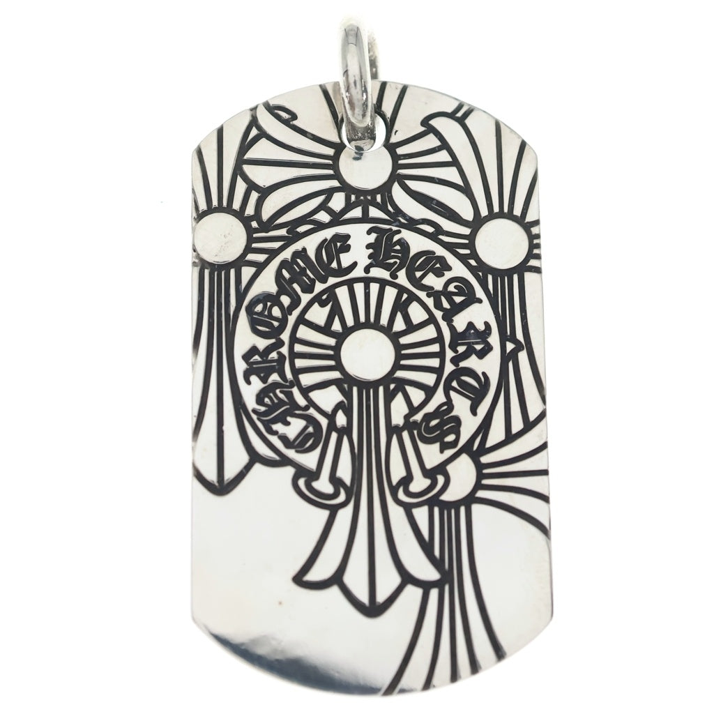 CHROME HEARTS(クロムハーツ) D TAG LRG GOD BLESS ラージ ゴッドブレス ドッグタグ ペンダントトップ シルバー