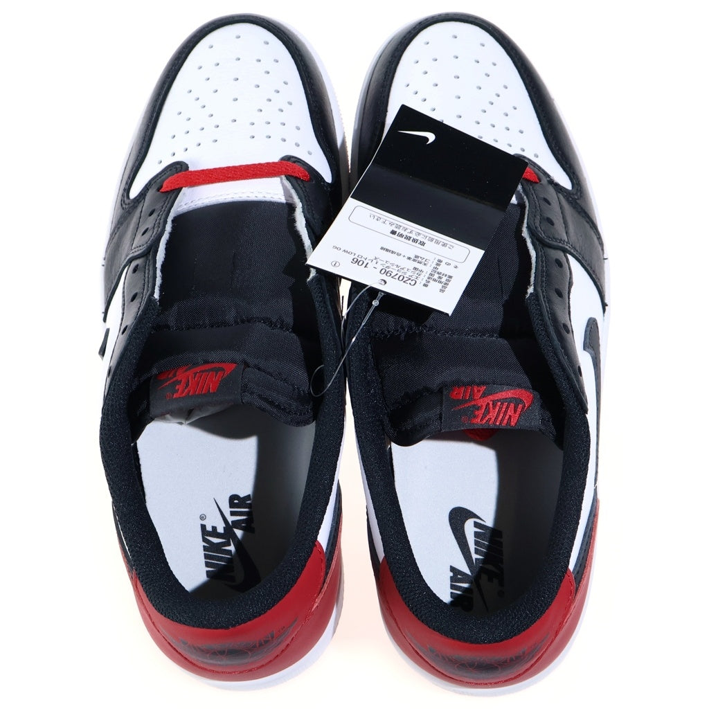 NIKE(ナイキ) AIR JORDAN RETRO LOW OG BLACK TOE エアジョーダン 1 レトロ ブラックトゥ つま黒 ローカットスニーカー ブラック/ホワイト US10/28cm CZ0790-106