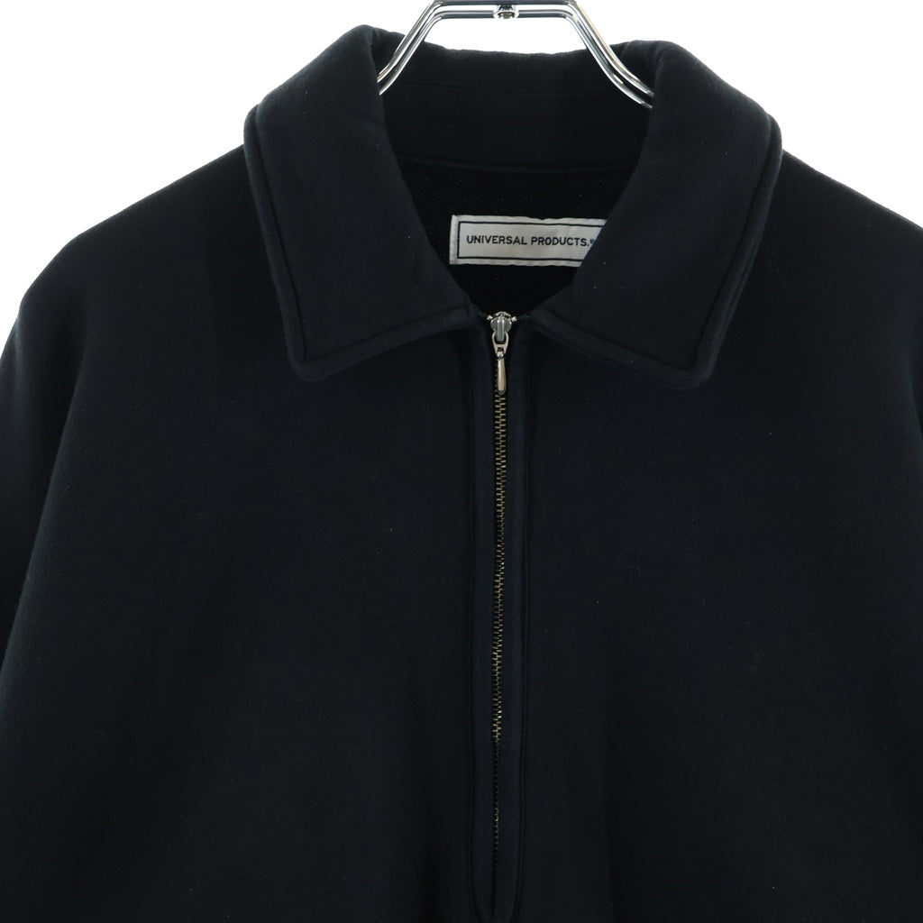 UNIVERSAL PRODUCTS(ユニバーサルプロダクツ) JUMBERCA HALF ZIP SWEAT ジャンベルカ ハーフジップ スェット トレーナー ブラック 251-60104