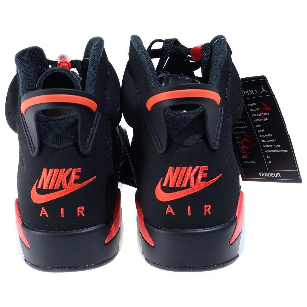 NIKE(ナイキ) AIR JORDAN 6 INFRARED SALESMAN エアジョーダン6 インフラレッドセールスマン ハイカットスニーカー ブラック/レッド US9.5/27.5cm CT8529-001