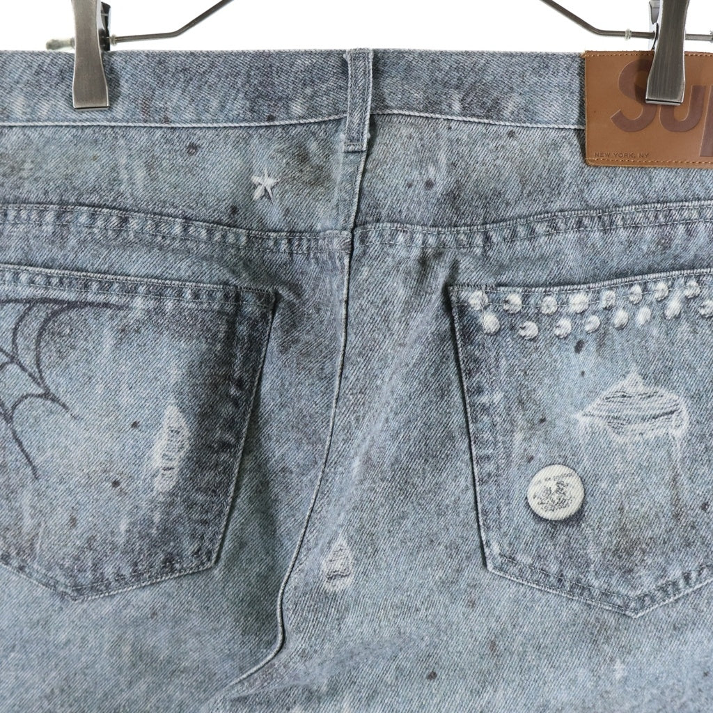 SUPREME(シュプリーム) 24AW HJR Trompe Loeil Loose Fit Jean トロンプルイユ ルーズフィット デニム ジーンズ グレー
