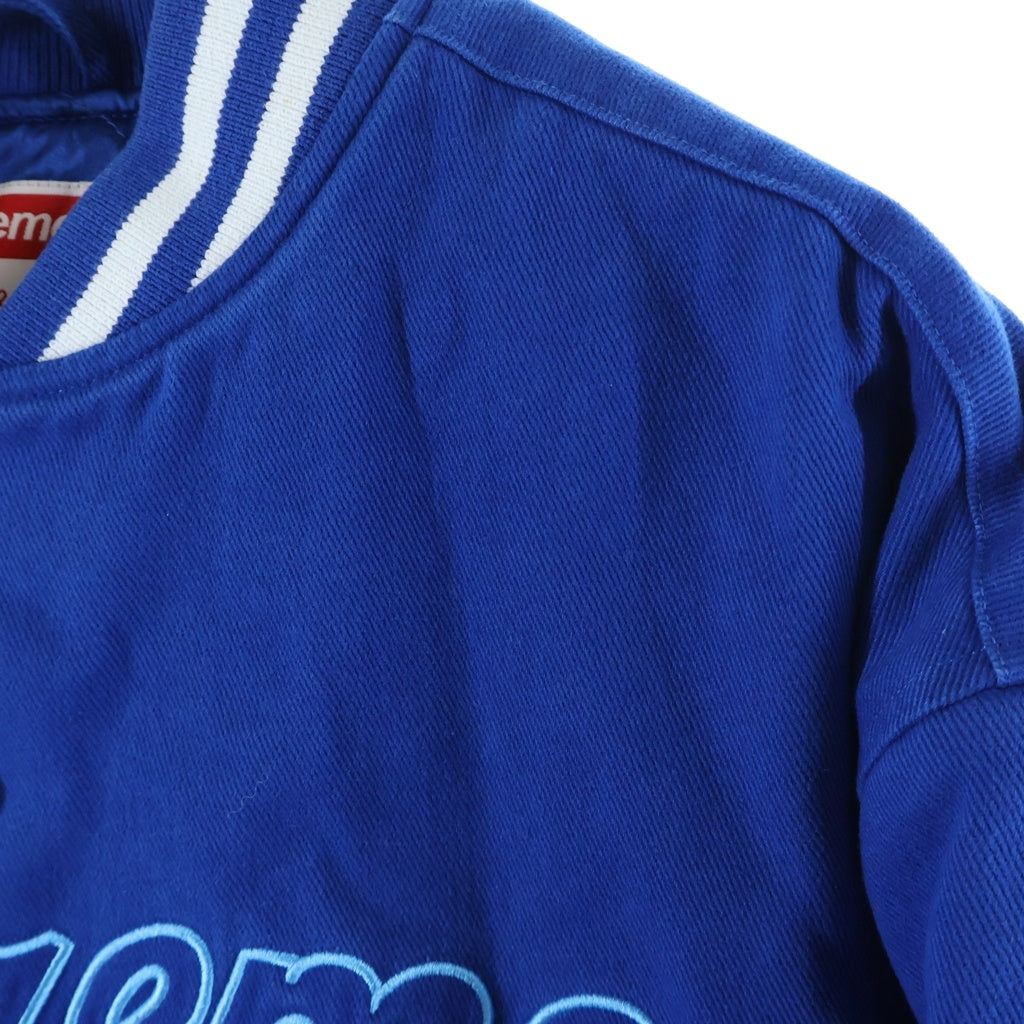 SUPREME(シュプリーム) 22AW ×Mitchell & Ness Doughboy Twill Varsity Jacket ミッチェルアンドネス ドゥボーイ ツイルバーシティジャケット ブルー