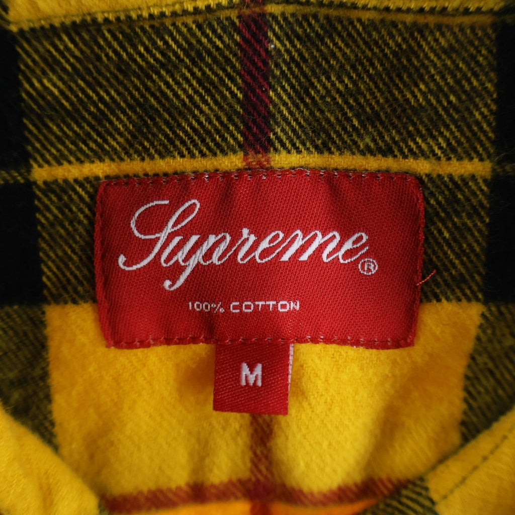 SUPREME(シュプリーム) 13AW Tartan Flannel Shirt タータンフランネルチェック ボタンダウン長袖シャツ イエロー