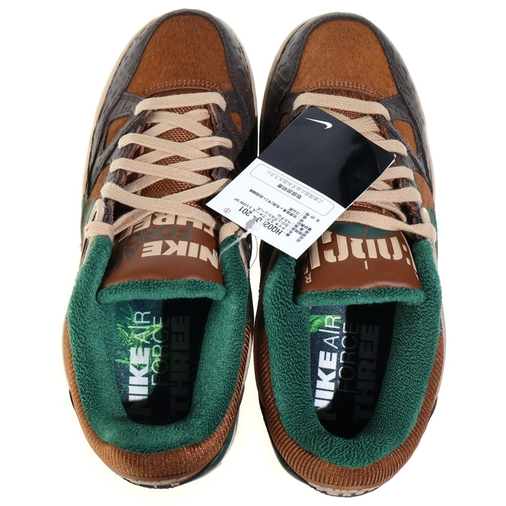 NIKE(ナイキ) ×NIGO AIR FORCE LOW SP ニゴ エアフォース 3 ローカットスニーカー ブラウン/グリーン US8/26cm HQ0260-201