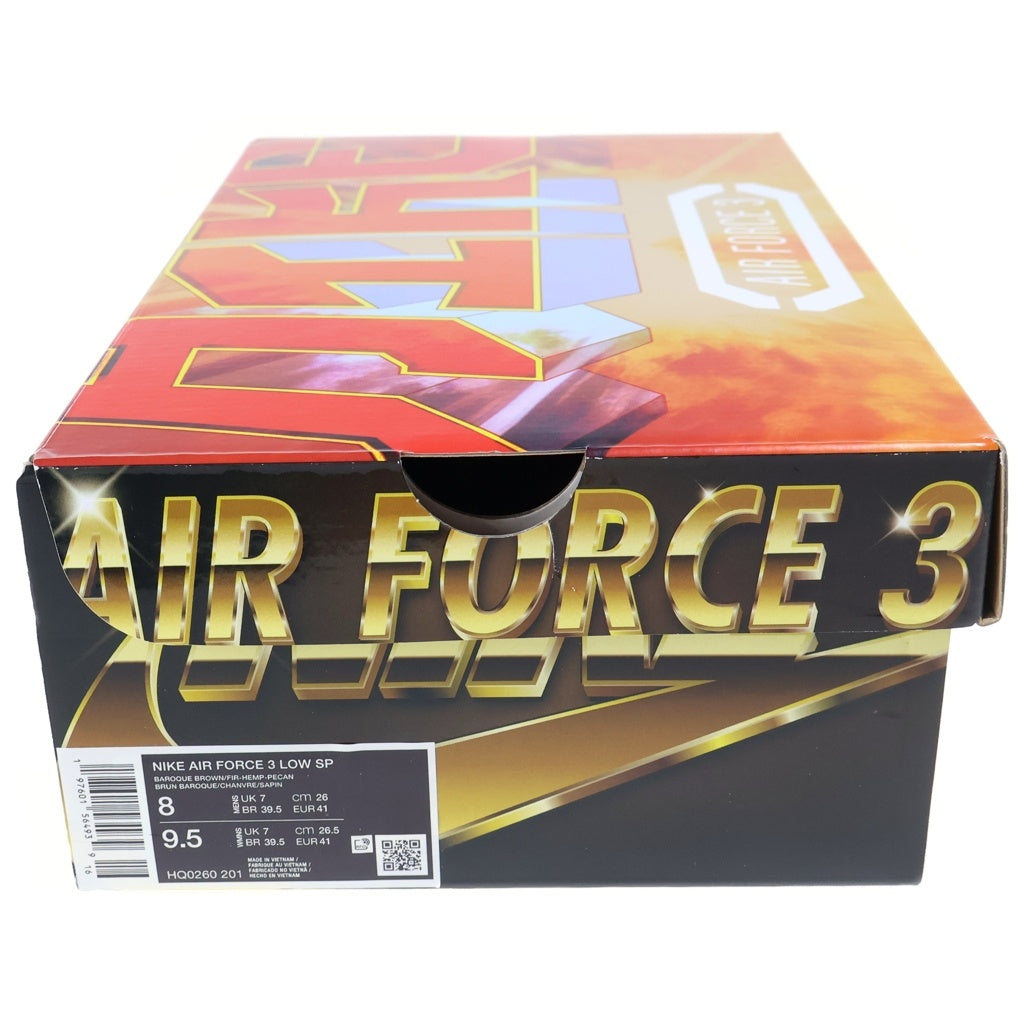 NIKE(ナイキ) ×NIGO AIR FORCE LOW SP ニゴ エアフォース 3 ローカットスニーカー ブラウン/グリーン US8/26cm HQ0260-201