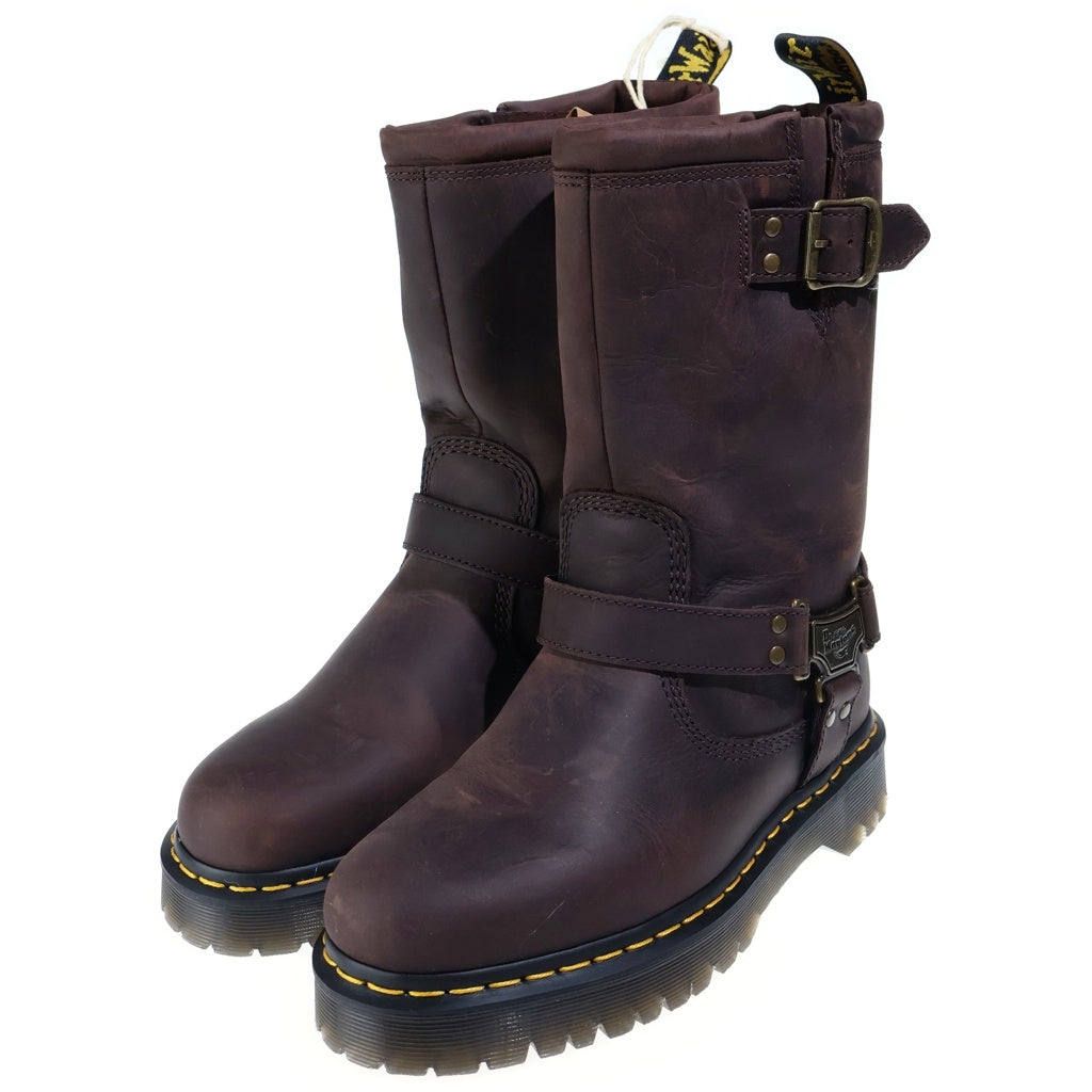 Dr.Martens(ドクターマーチン) ANISTONE HI アニストン ハイ レザー バイカーブーツ ブラウン 31901201