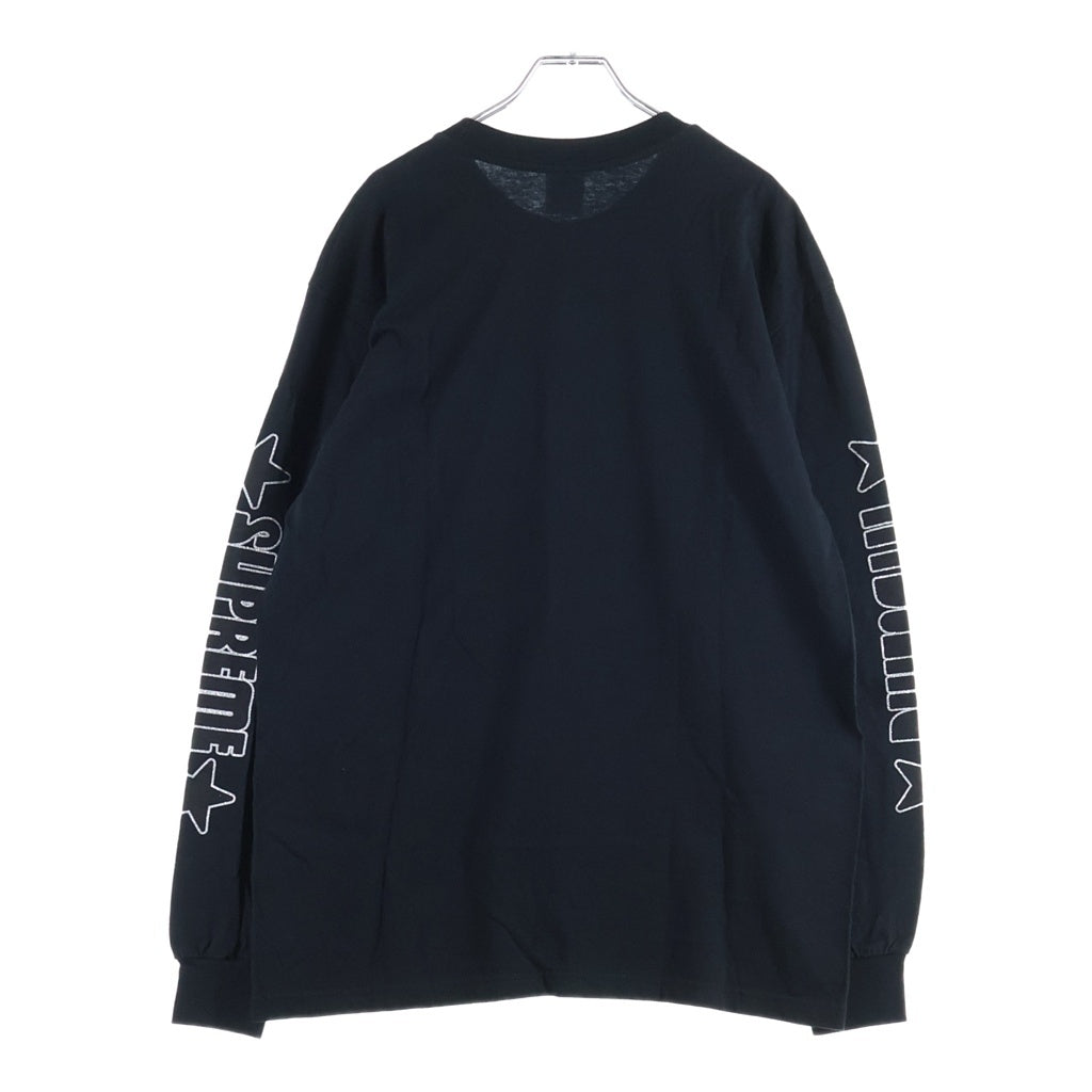 SUPREME(シュプリーム) 21SS ×HYSTERIC GLAMOUR L/S Tee ヒステリックグラマー グラフィックロゴプリントTシャツ 長袖クルーネックカットソー ブラック