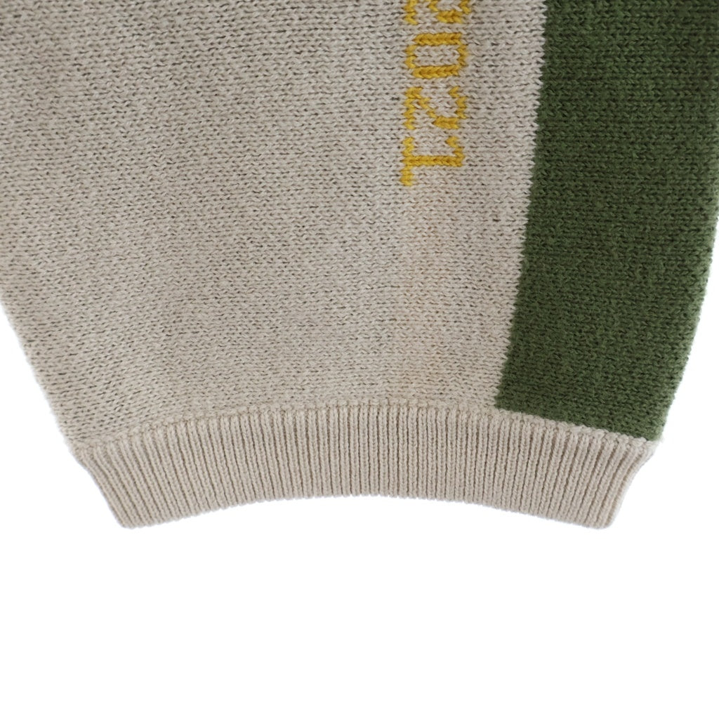 SUPREME(シュプリーム) 21AW Sleeve Stripe Sweater スリーブロゴ ストライプ クルーネックニットセーター ベージュ