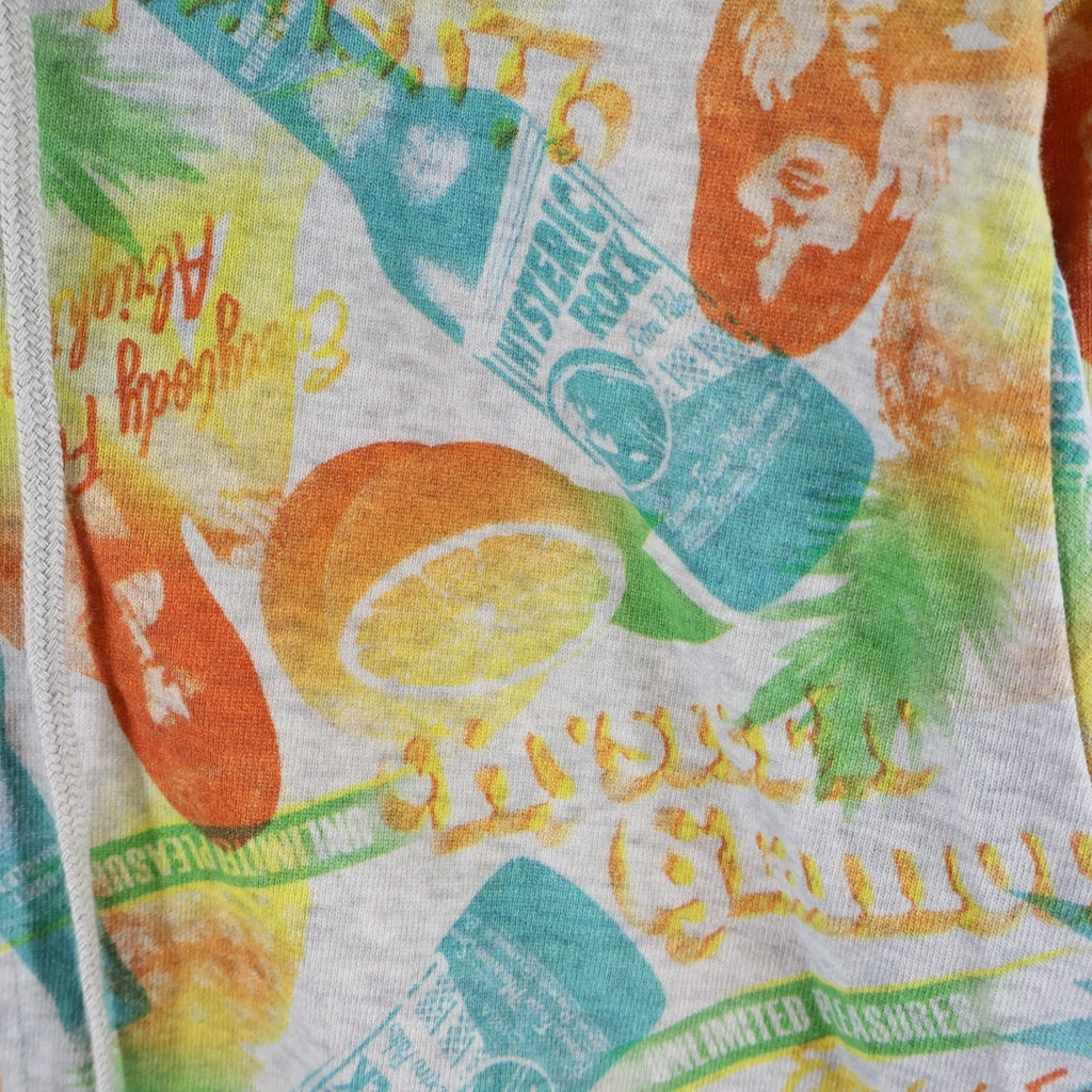 HYSTERIC GLAMOUR(ヒステリックグラマー) 総柄 コットン ジップアップスウェットパーカー フーディー マルチカラー 0252CF03