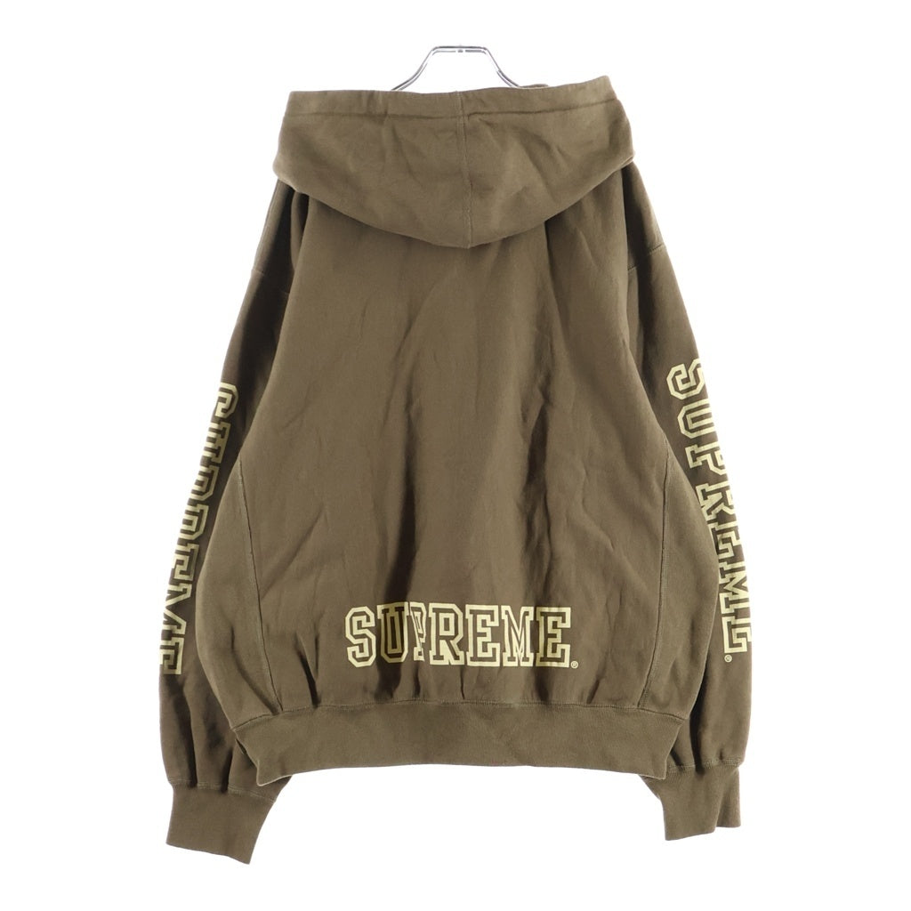 SUPREME(シュプリーム) 24AW Collegiate Sleeve Hooded Sweatshirt コレクティブスリーブ フーデッドスウェットシャツ プルオーバーパーカー ブラウン