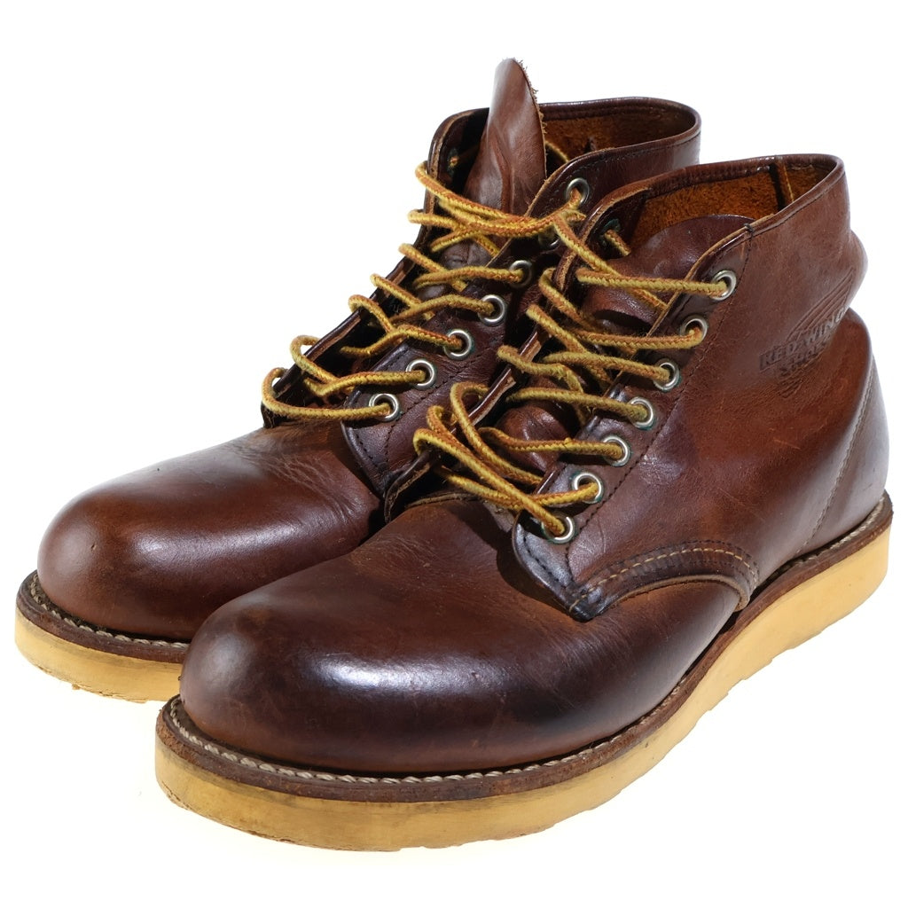 RED WING(レッド ウイング) 6inch CLASSIC ROUND BOOTS クラシック ラウンド レザー 7ホール ミッドカットブーツ ブラウン 9111
